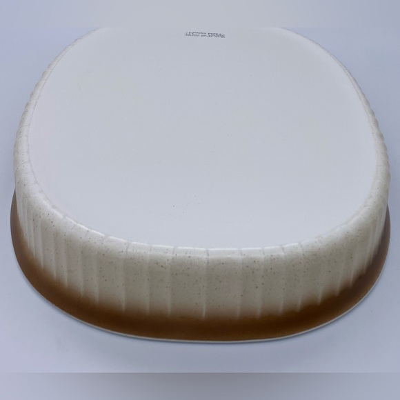 Vintage Corningware Oval French Bisque Open Roaster 2 1/2qt - Picture 6 of 12